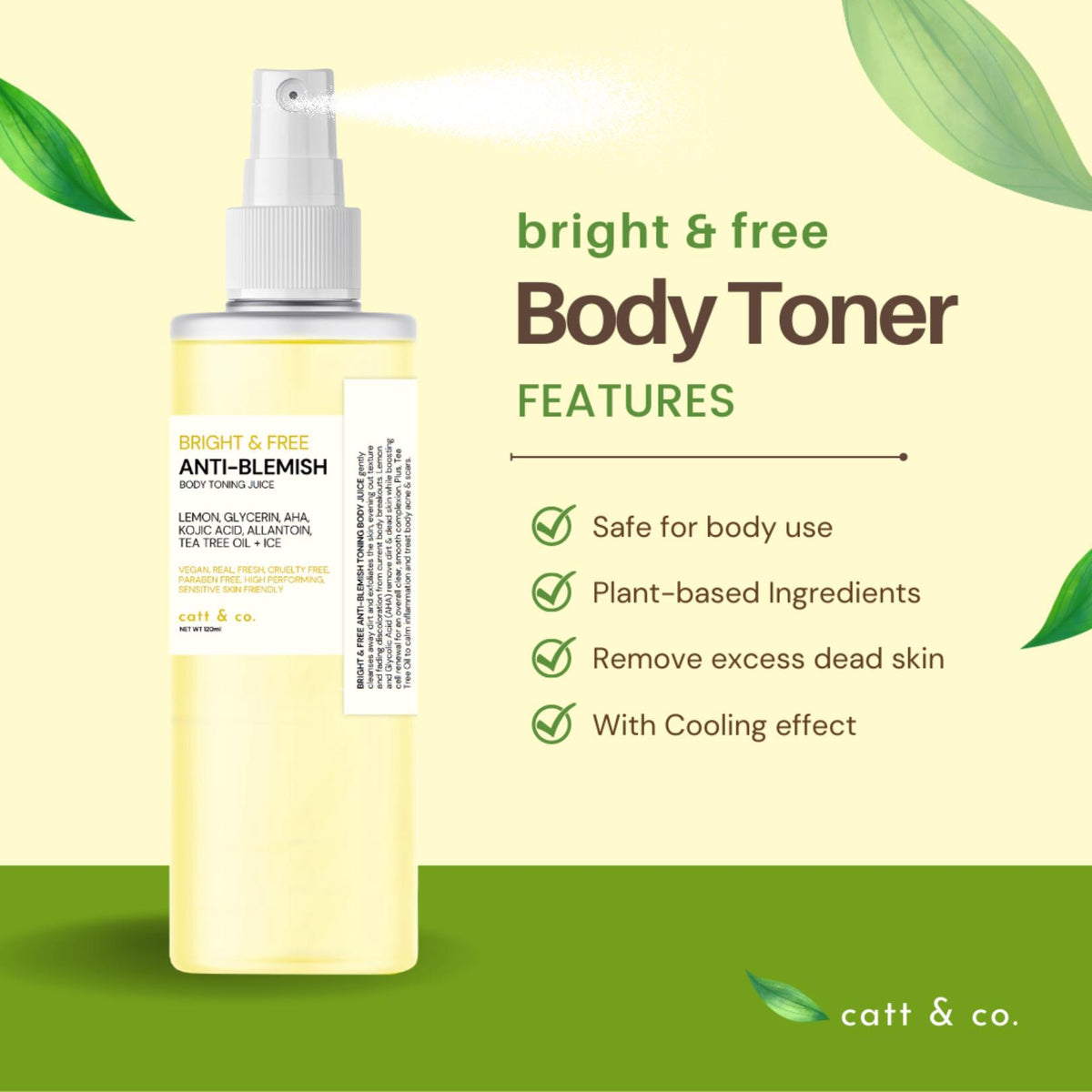 CATT & CO ANTI BLEMISH BODY TONING JUICE