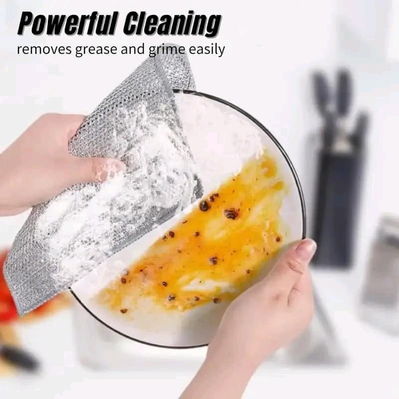 Double Sided Silver Wire Washing Cloth