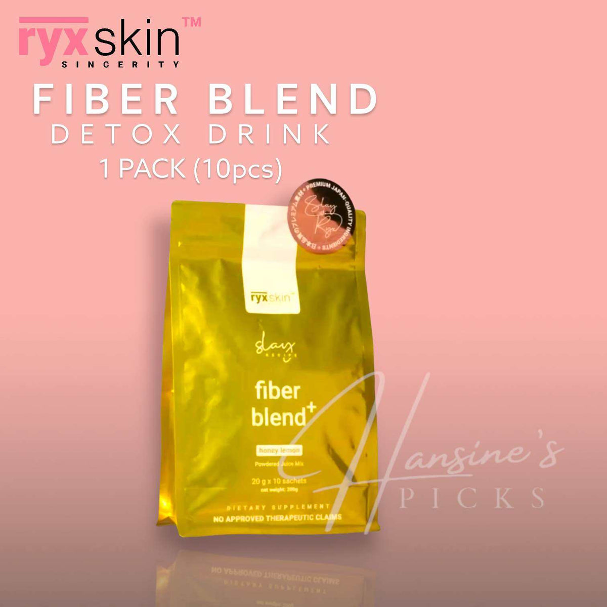 RYXSKIN FIBER BLEND+ HONEY LEMON POWDERED JUICE MIX