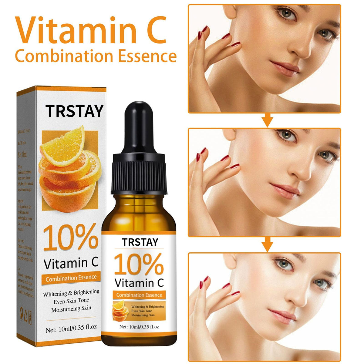 Vitamin C Serum for Face Whitening Facial Serum Hyaluronic Acid Dark Spot Remover Korean Skin Care Products Skincare