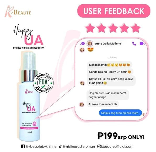 K-BEAUTร HAPPY UNDERARM INTENSIVE WHITENING DEO SPRAY