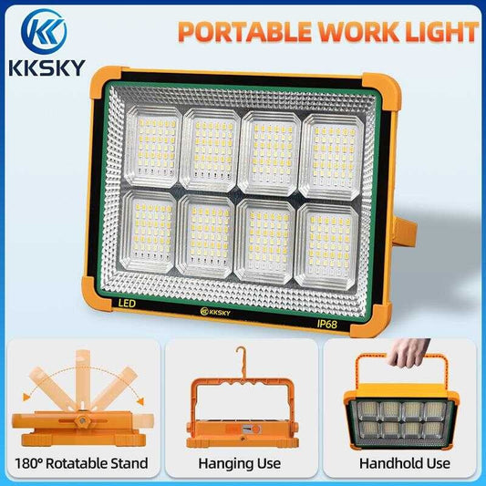 KKSKY 8000W 20000W Portable LED USB Solar Charging Light With Long Battery Life