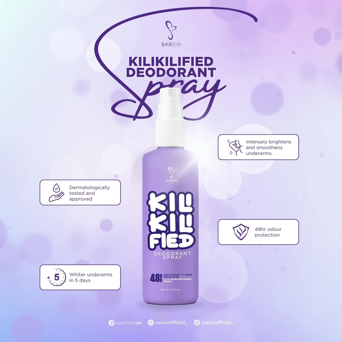 KILI-KILI FIED Deodorant Spray By Sachzna