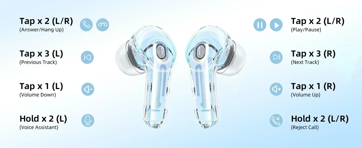 Crystal Series Wireless Earphone Bluetooth