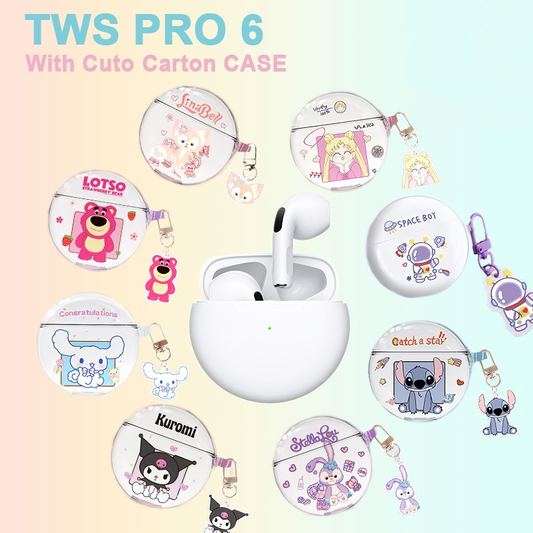 Air Pro Wireless Bluetooth Earphones Wtih Free Cartoon Case