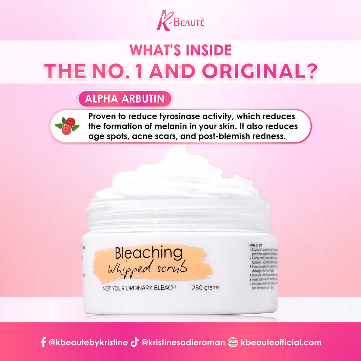 K-BEAUTE BLEACHING WHIPPED SCRUB