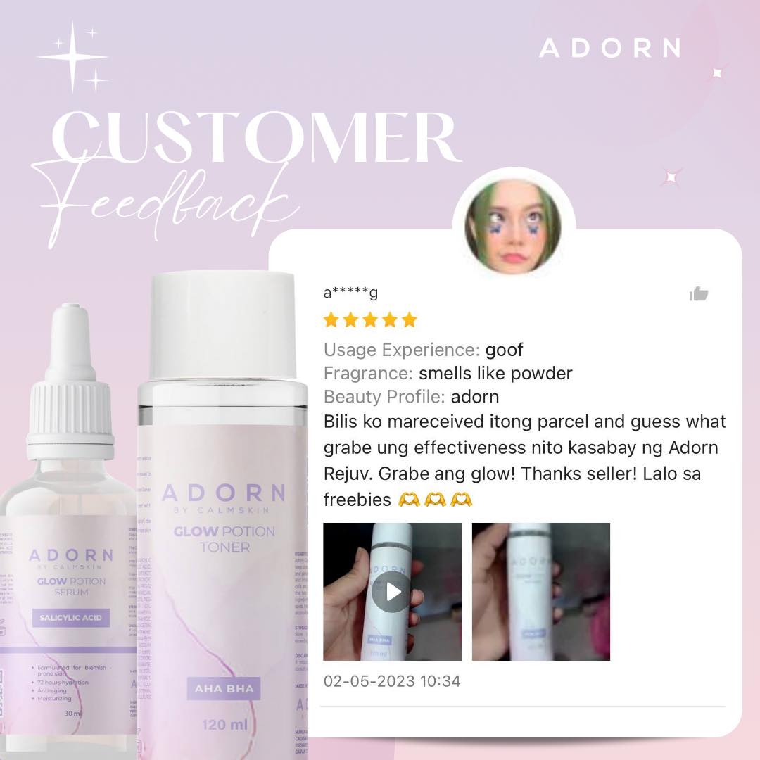 ADORN GLOW POTION TONER | GLOW POTION SERUM BY CALMSKIN