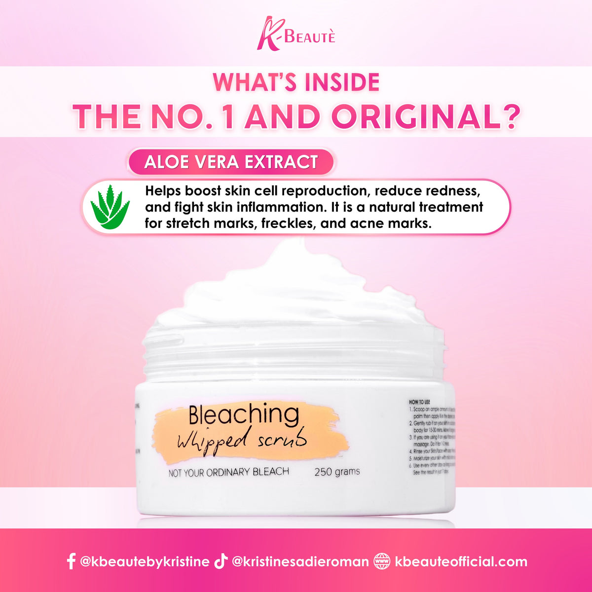 K-BEAUTE BLEACHING WHIPPED SCRUB
