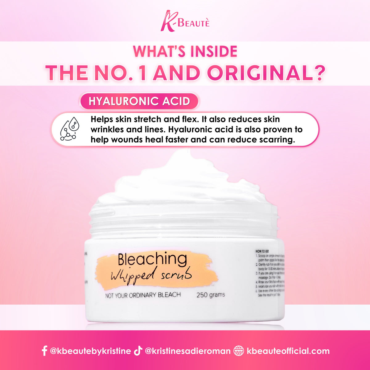 K-BEAUTE BLEACHING WHIPPED SCRUB