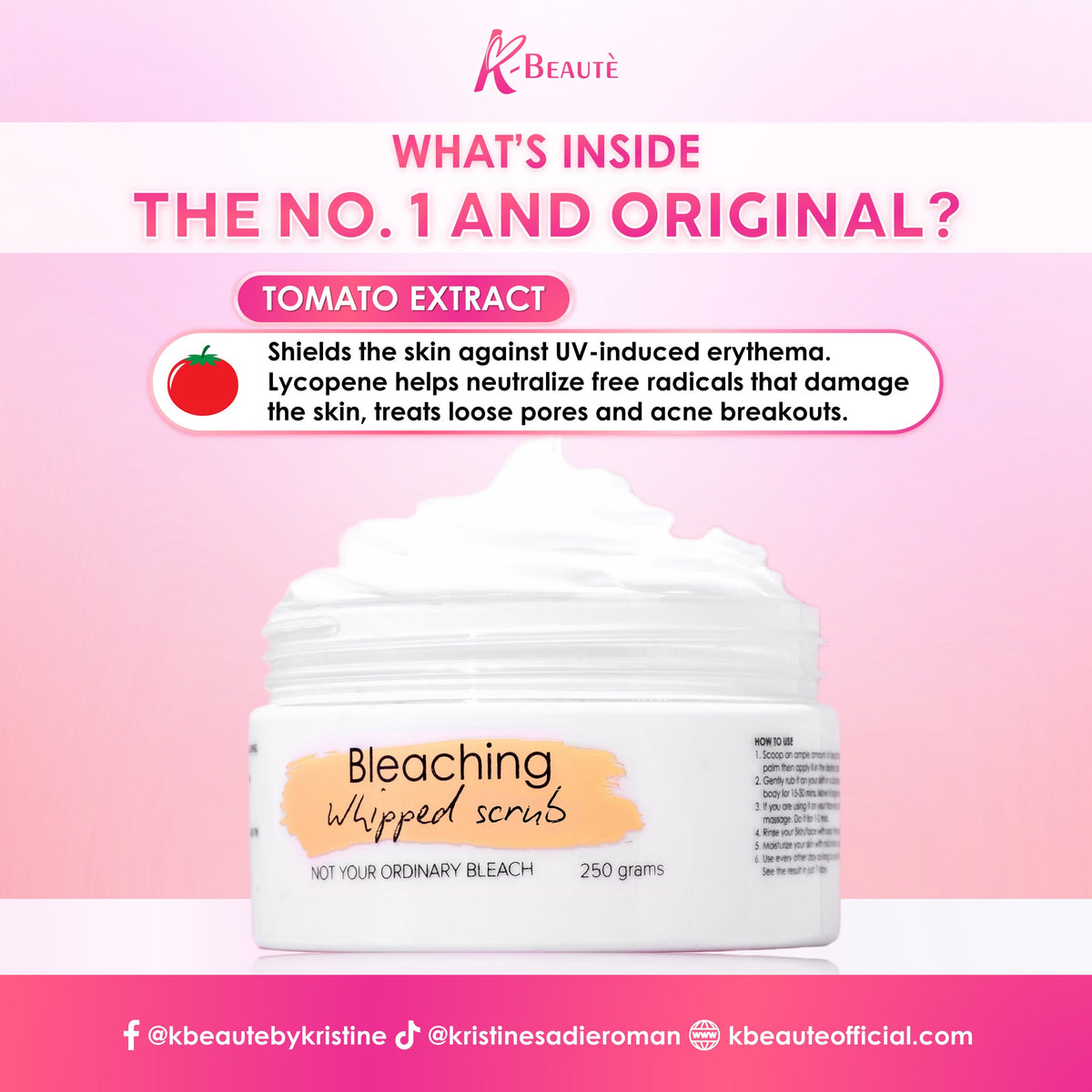 K-BEAUTE BLEACHING WHIPPED SCRUB