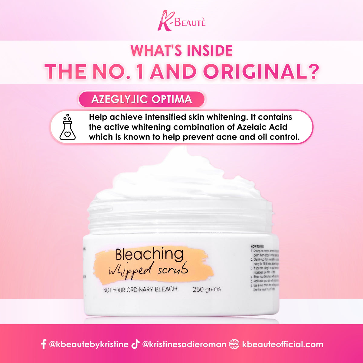 K-BEAUTE BLEACHING WHIPPED SCRUB
