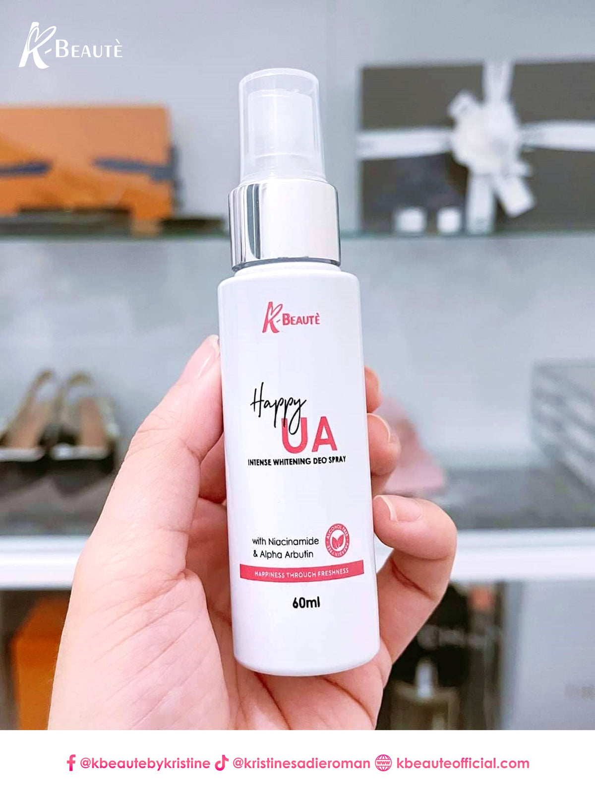 K-BEAUTÉ HAPPY UNDERARM INTENSIVE WHITENING DEO SPRAY