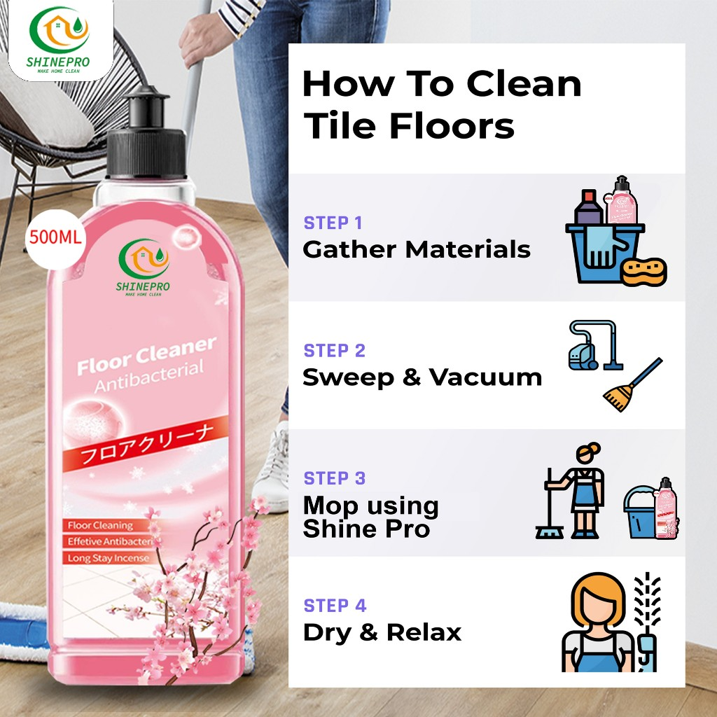 ShinePro Floor Cleaner 500ml 100% Effective Antibacterial