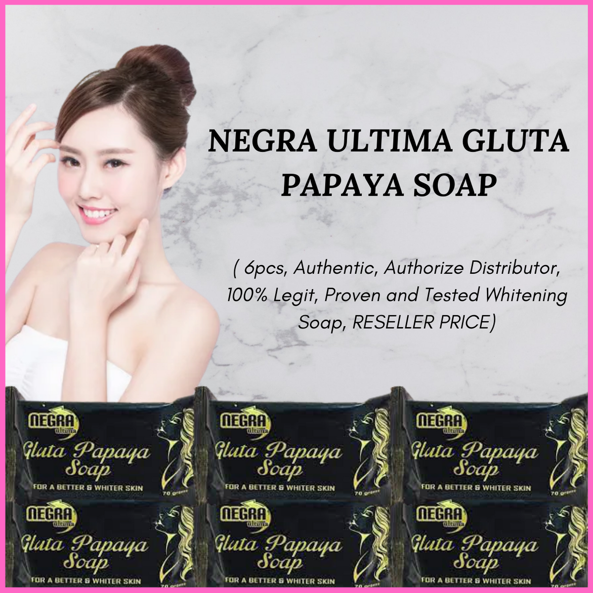 AUTHENTIC Negra Ultima Gluta Papaya Soap (New Improved Formula)