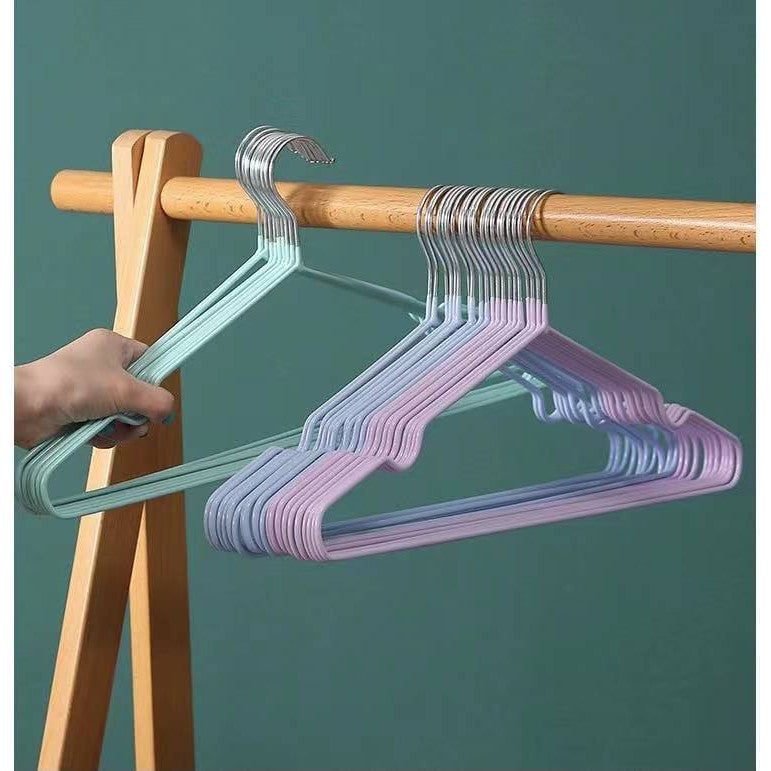 Trending Item! Premium Colorful Stainless Steel Korean Style Non Slip Wire Hangers