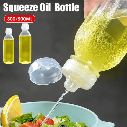 No Spill Oil Bottle Kitchen Squeeze Oil Bottles Leakproof Condiment Bottles