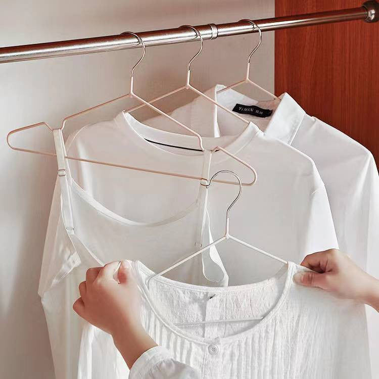 Trending Item! Premium Colorful Stainless Steel Korean Style Non Slip Wire Hangers