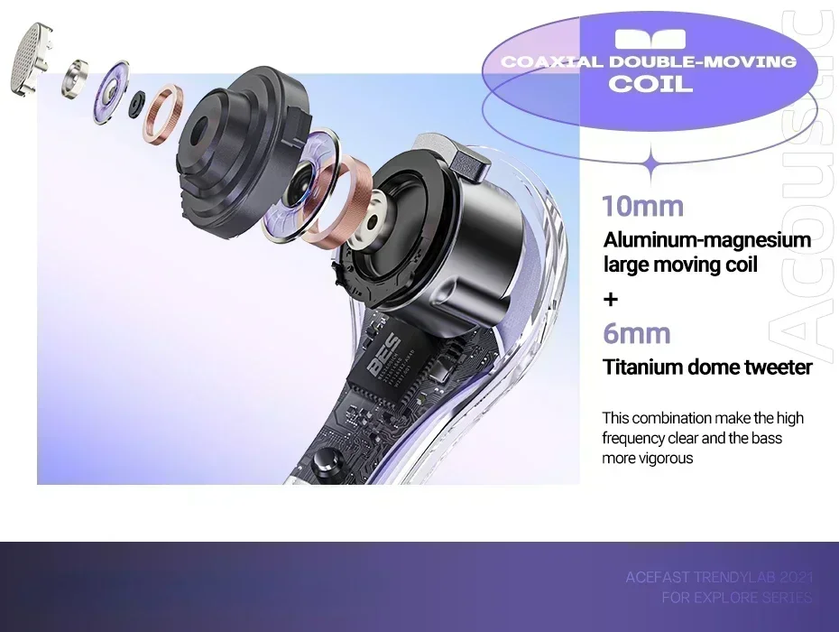 Crystal Series Wireless Earphone Bluetooth