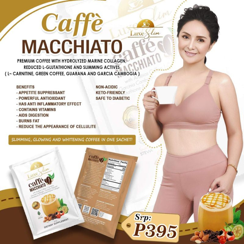 Luxe Slim Coffee /Beauty Juice by Anna Magkawas , Macchiato , Turmerico, Cucumber, Four Season