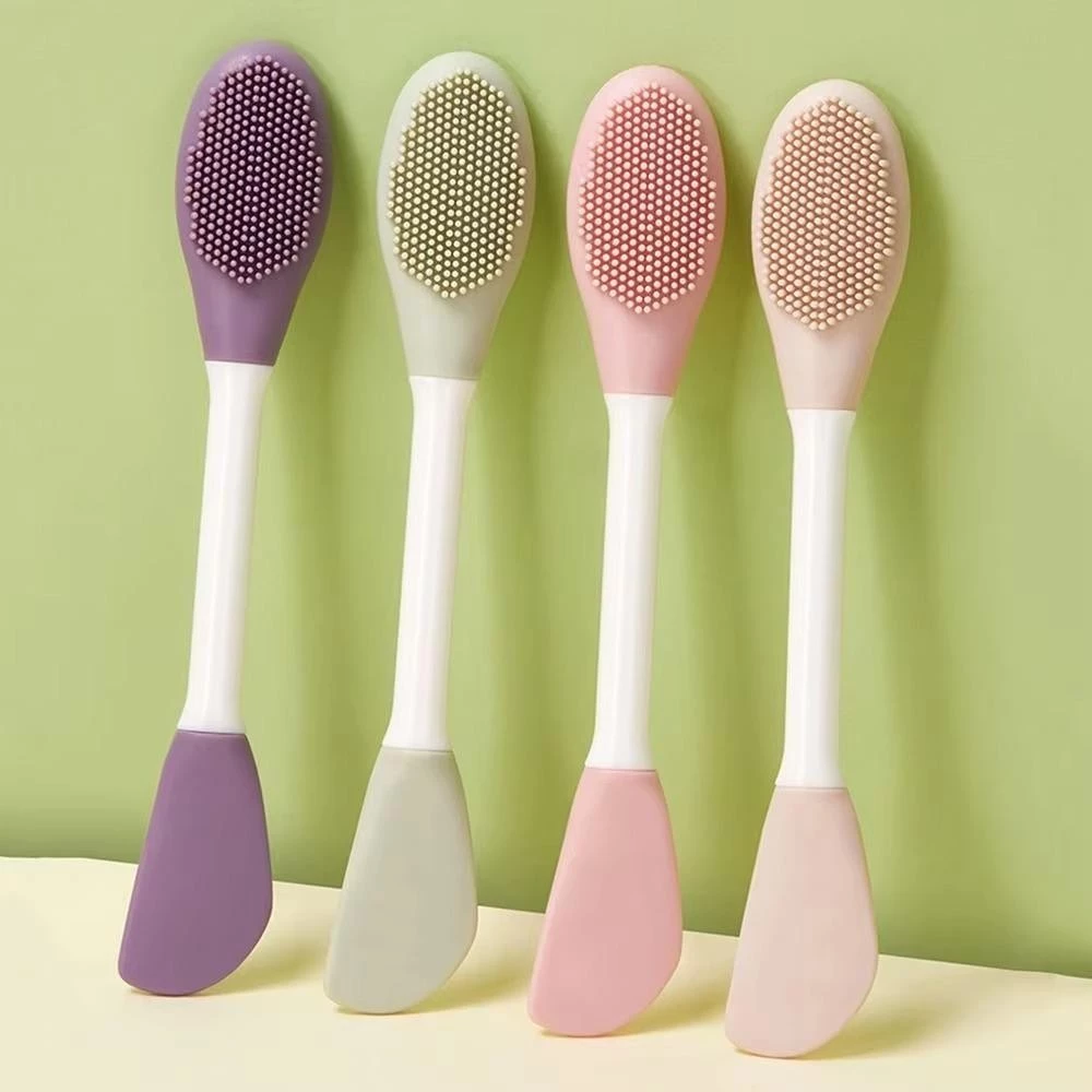 Facial Brushes Exfoliating Double Head Facial Clean Brush Silicone Skin Care Tools
