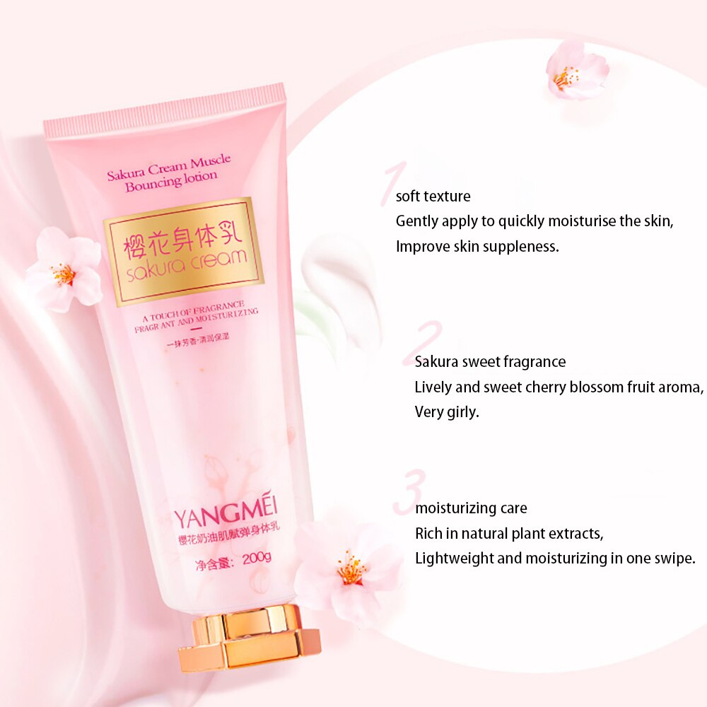 Sakura Amino Acid Whitening Body Lotion Body Skin Care emulsions Nourishes Skin Removal Pimple Hair Follicles Bodies Treatments