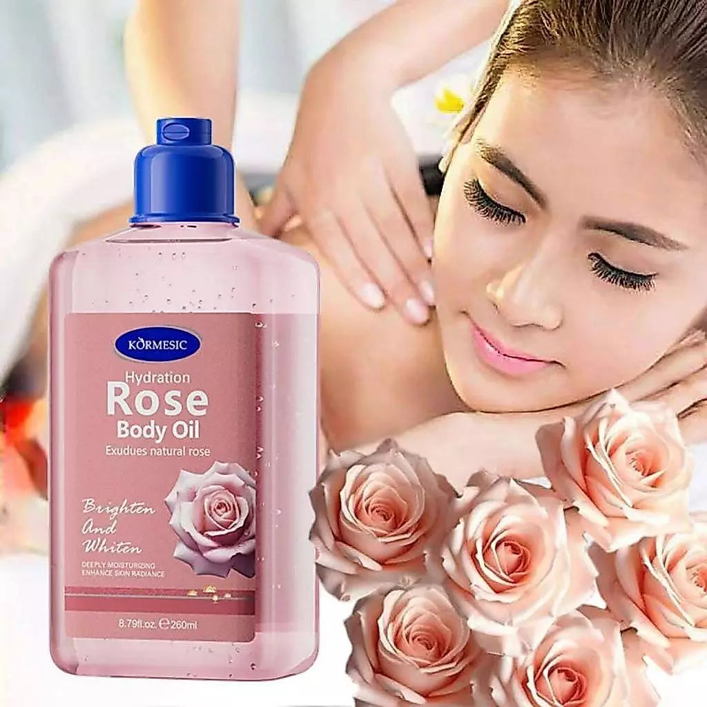 KORMESIC Body Oil Moisturizer Improves Skin Texture & Brightening Lightweight Non-Greasy 260ML