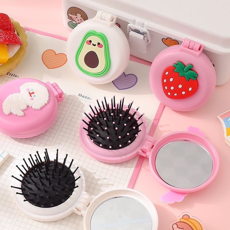 Korean Cute Hairbrush Comb with Mirror