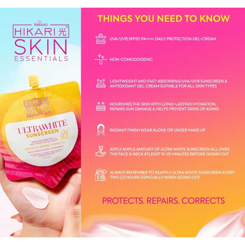 HIKARI SKIN ESSENTIALS - Ultra White Sunscreen | 50ml