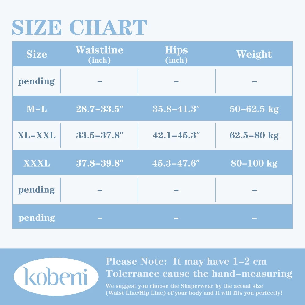 Kobeni Body Shaper Waist Slimming Panties High-Waist Butt Lifting Tummy Control Shapewear For Women