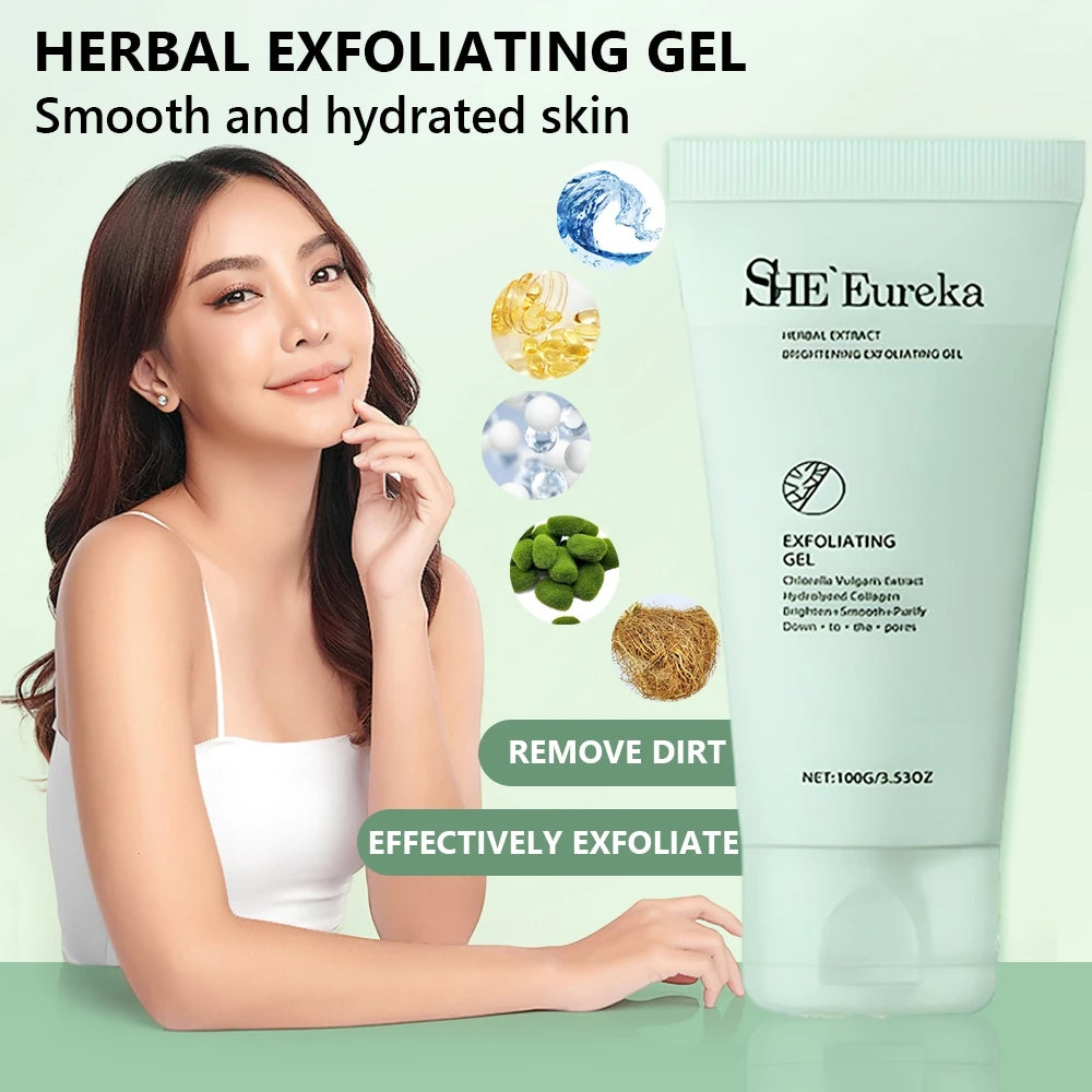 (BUY 1 TAKE 1) She Eureka Exfoliating Gel 100g Gently Cleans Closed Black Mouth Shrinks Pore Exfoliate