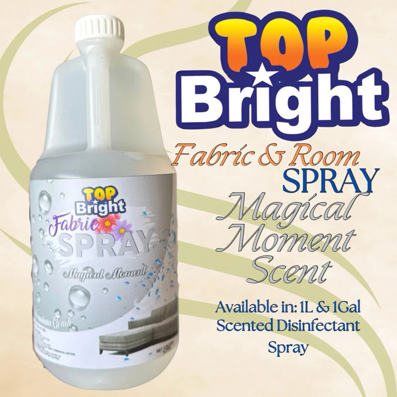 TOP BRIGHT Fabric Spray - Laundry & Linen|Room|Car|Alcohol Base Disinfectant - Long lasting effect