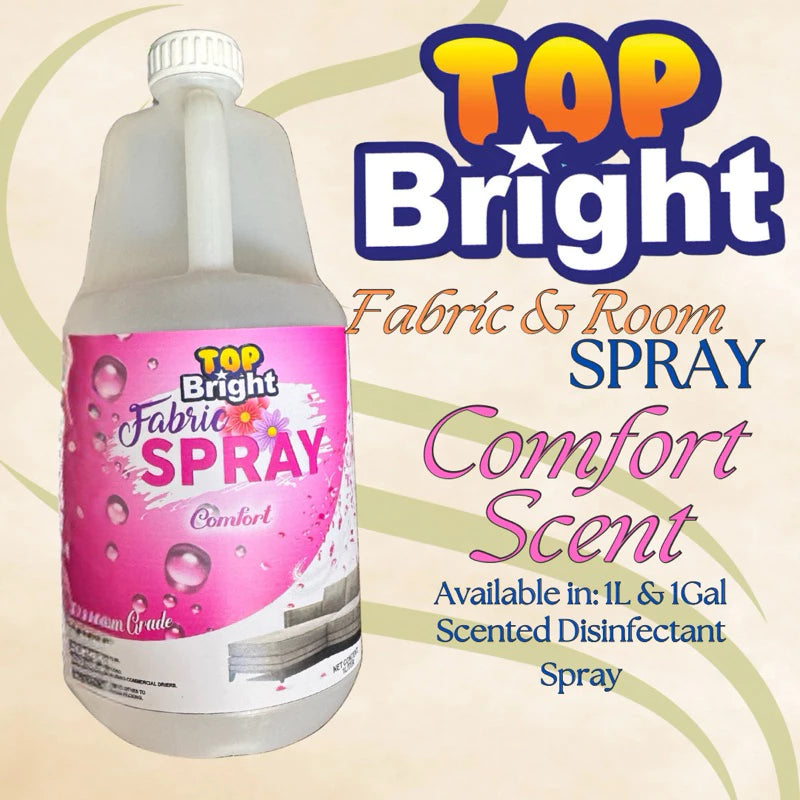TOP BRIGHT Fabric Spray - Laundry & Linen|Room|Car|Alcohol Base Disinfectant - Long lasting effect