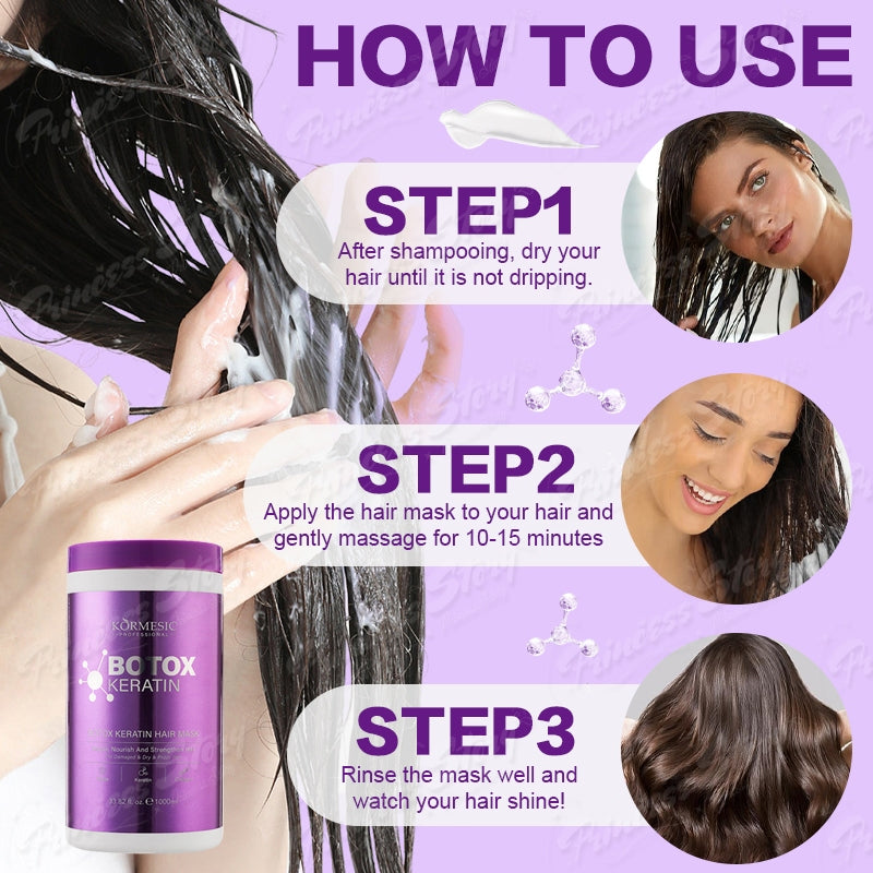 KORMESIC 350g Hair Care Botox Keratin Protein Treatment Smoothing and Repairing Botox Keratin Nourishing Repair Hair Mask