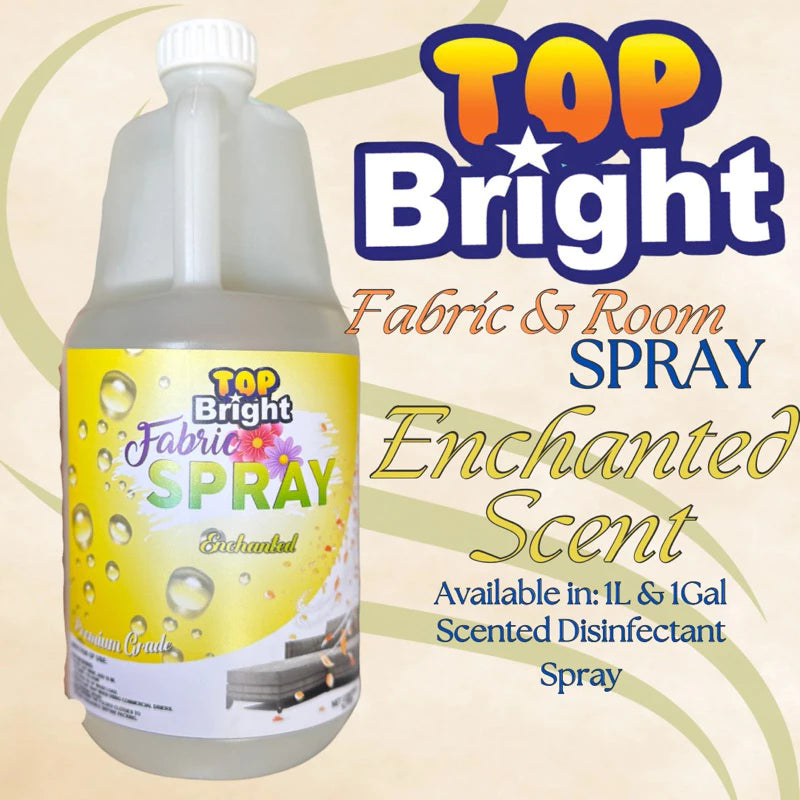 TOP BRIGHT Fabric Spray - Laundry & Linen|Room|Car|Alcohol Base Disinfectant - Long lasting effect