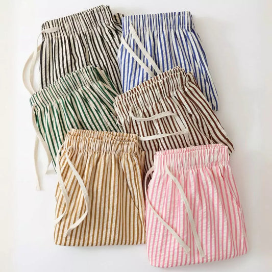 BUY 1 TAKE 1 Double-Pocket Women’s Vertical Stripe Straight-Leg Pants Slim Fit Casual Wear