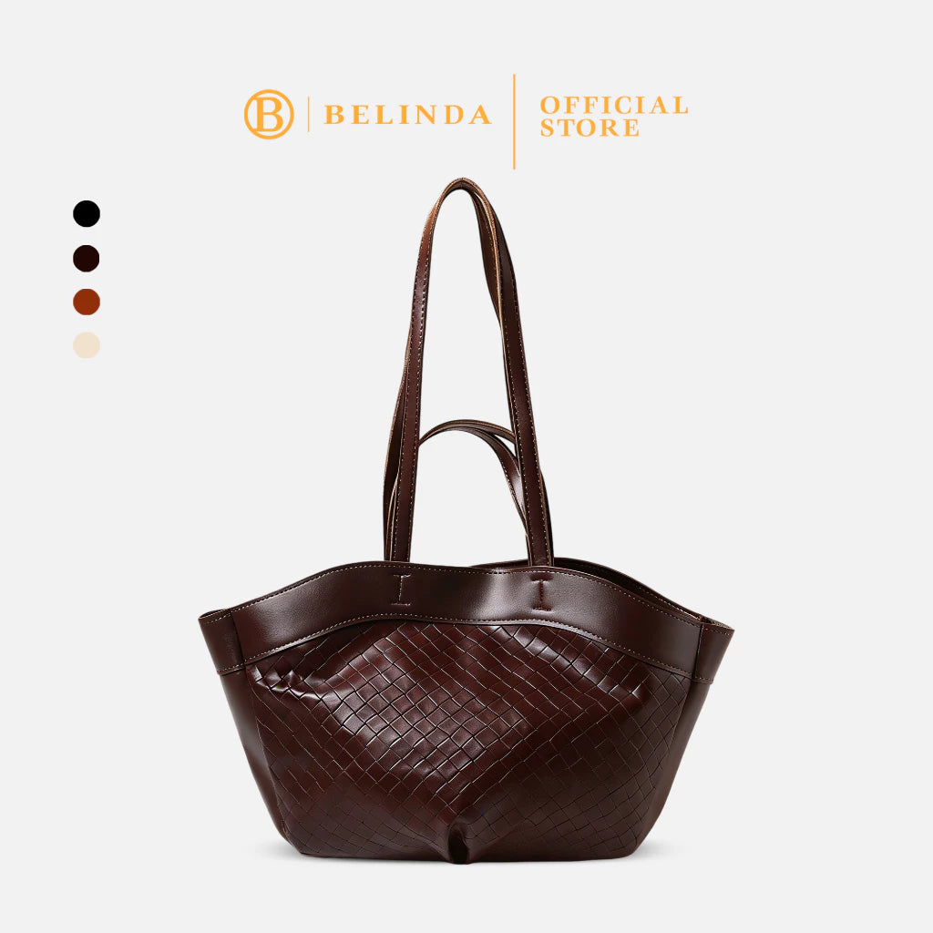 BELINDA Totebag For Woman Large Capacity PU Leather High-End Fashion School OL Shoulder Bag CP147