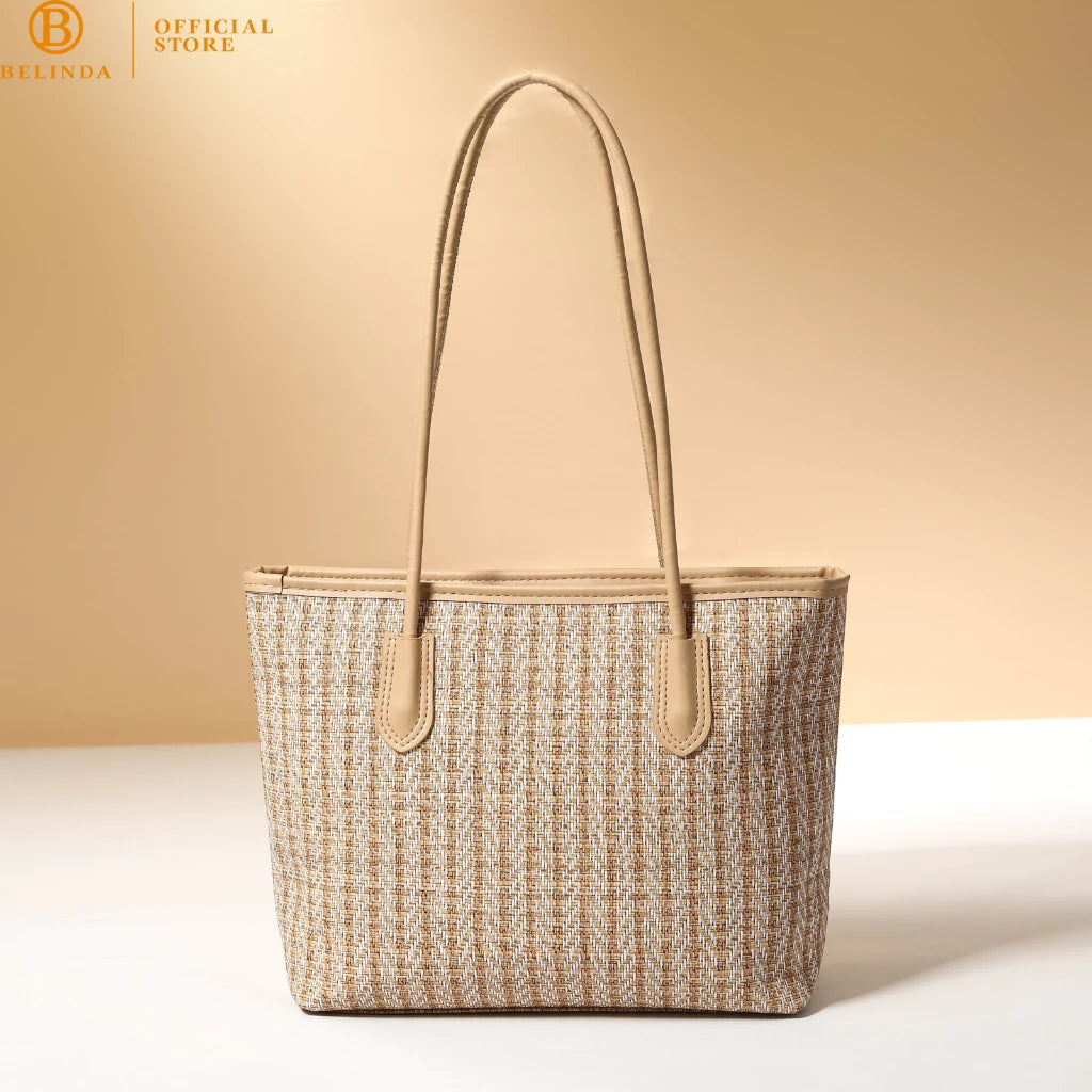 BELINDA Totebag For Woman Large Capacity Leather Office College Student School Shoulde Bag CP160