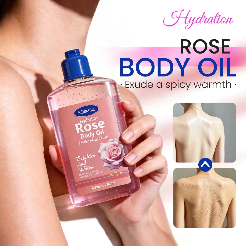 KORMESIC Body Oil Moisturizer Improves Skin Texture & Brightening Lightweight Non-Greasy 260ML