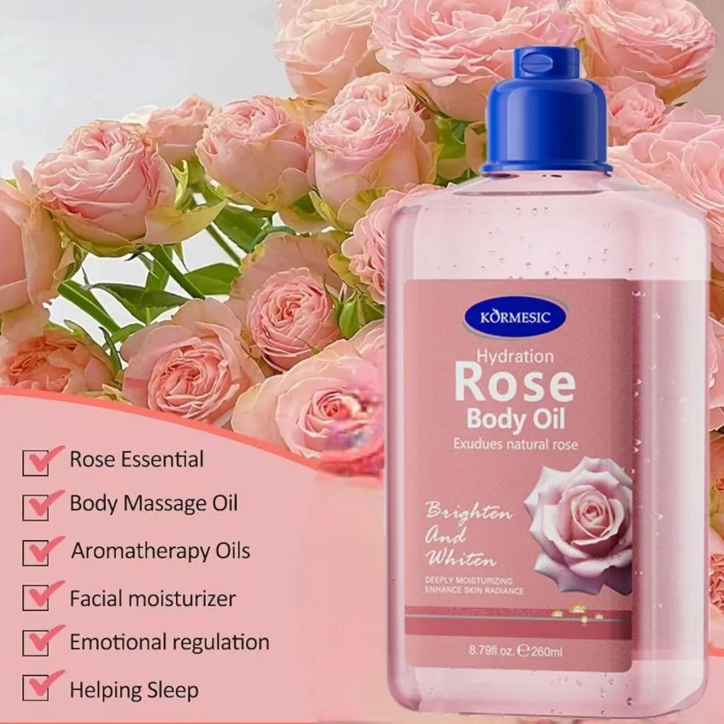 KORMESIC Body Oil Moisturizer Improves Skin Texture & Brightening Lightweight Non-Greasy 260ML
