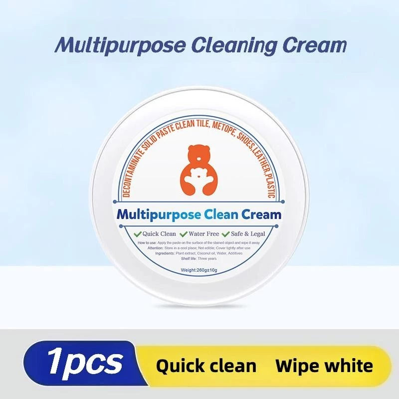 Multi-Purpose Shoe Cleaning Cream Water-Free Clean Quick Clean Wipe Powerful Decontamination