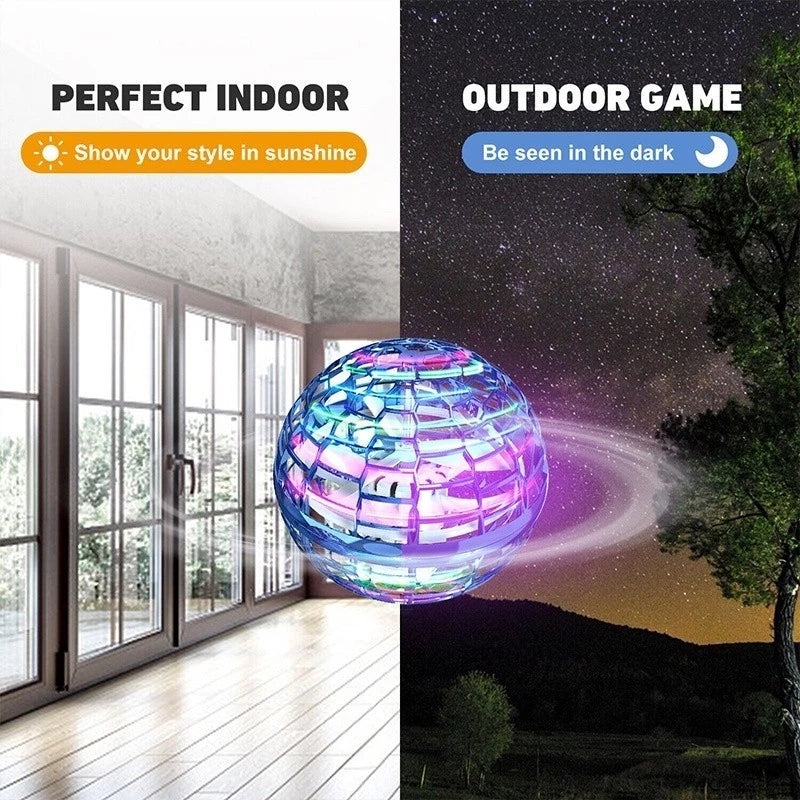 Flynova Pro Flying Ball Rotating Magic Drone Flying Boomerang Balls Hand Controlled Fidget Kids Toy