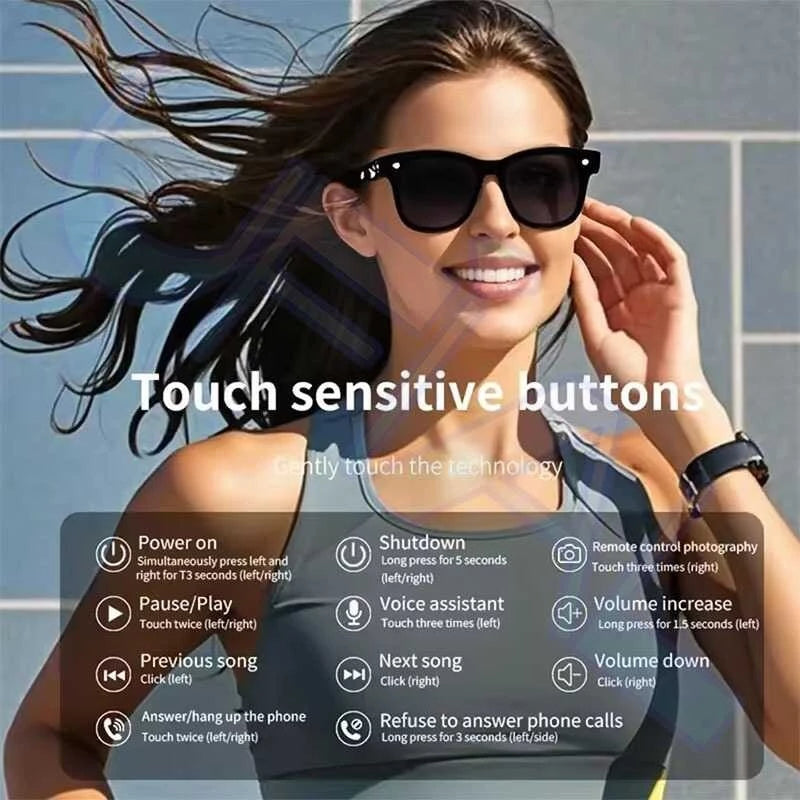 V1 Pro Smart Glasses Wireless Bluetooth Sunglasses Remote Control Photography Music Voice Assis
